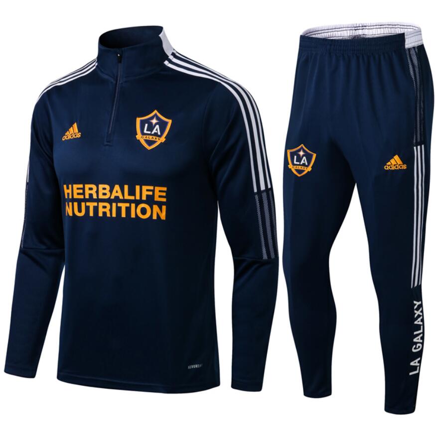 2021/22 LA Galaxy Blue Training Kits Sweater and Pants